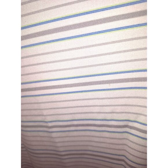 Lone Cypress By Pebble Beach Luxury Performance Striped Polo Shirt Small - Picture 3 of 5